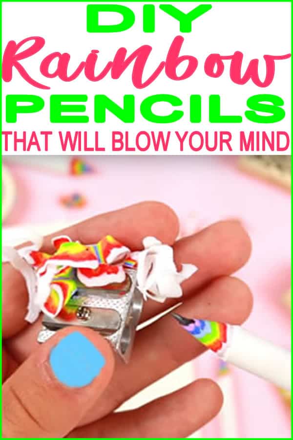 Diy rainbow pencils