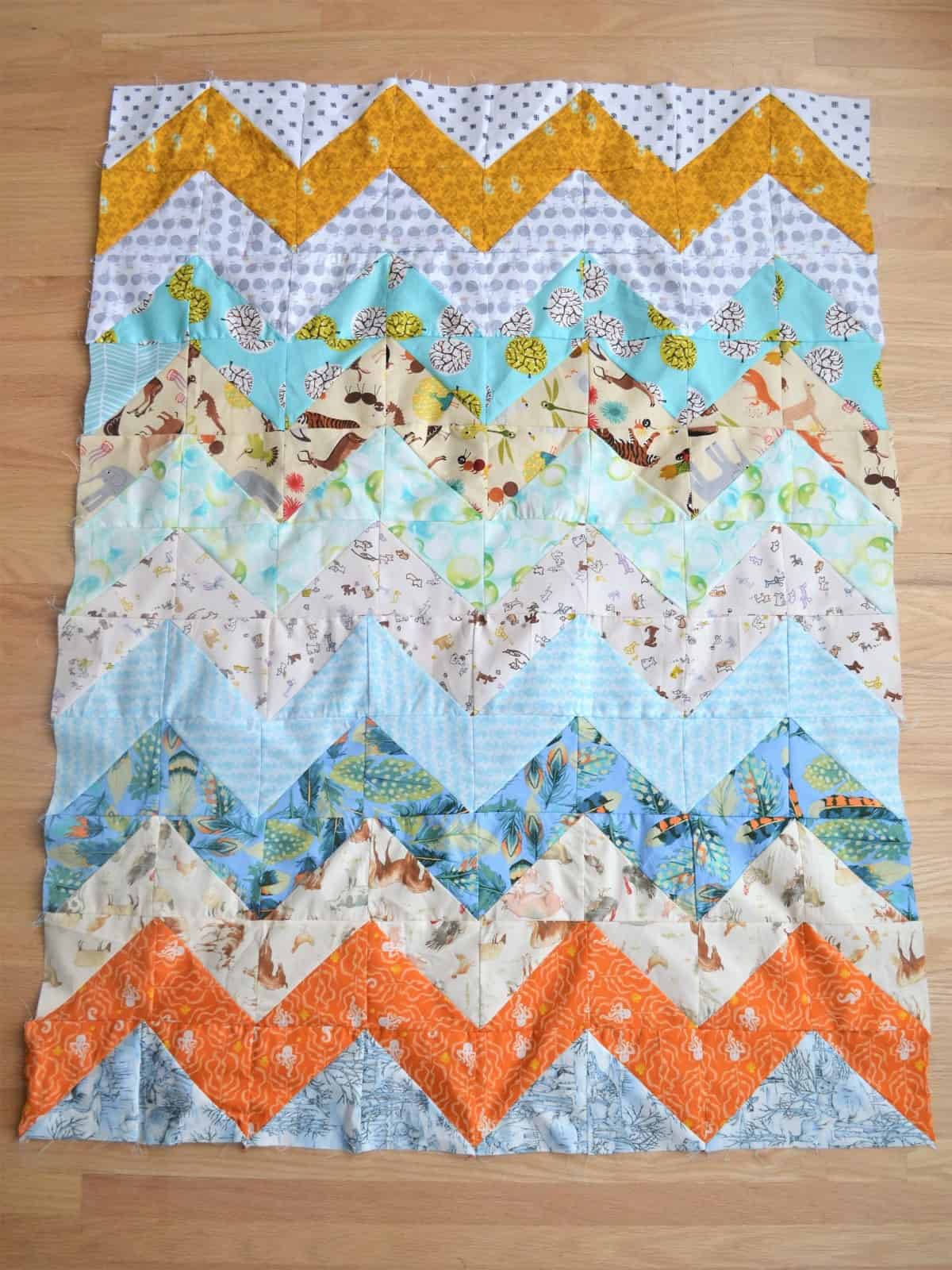 Full horizontal chevrons quilt