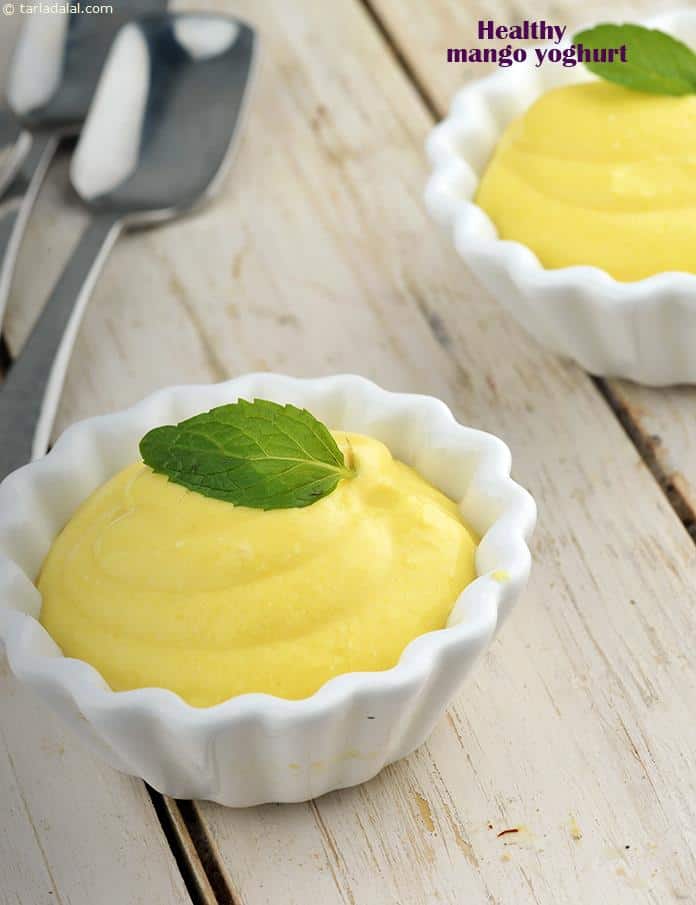 Healthy, delicious homemade mango yogurt