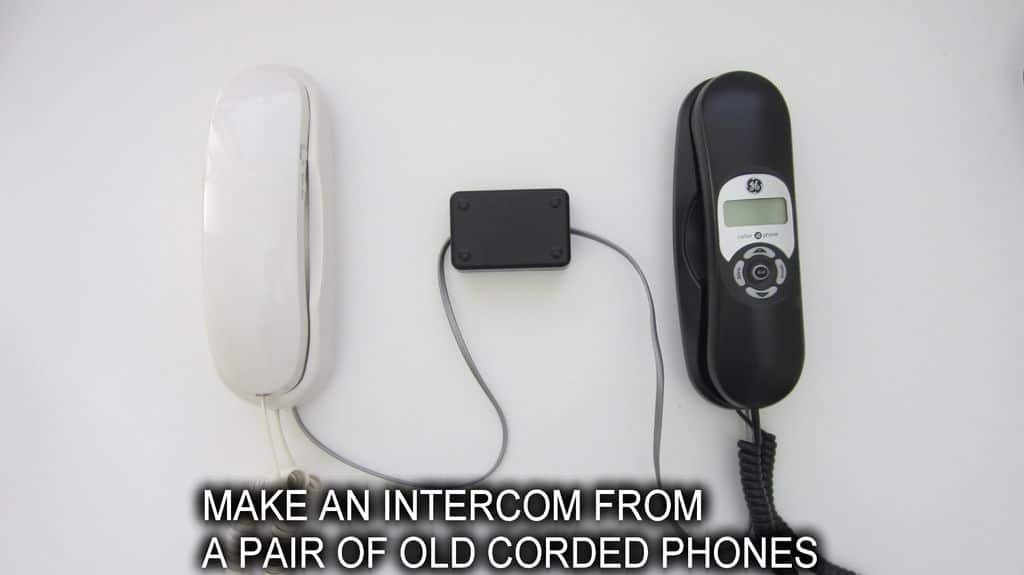 Home intercom from old corded house phones