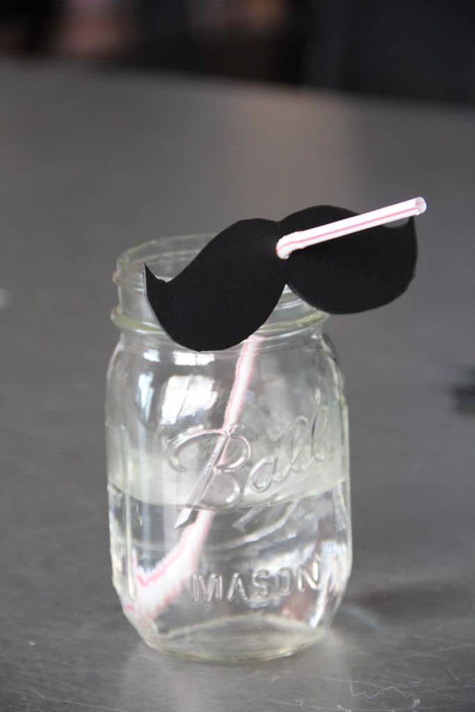 Moustache party straws
