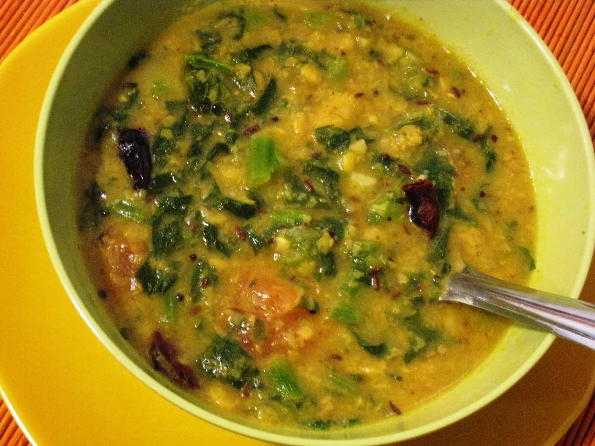 Mustard greens dal