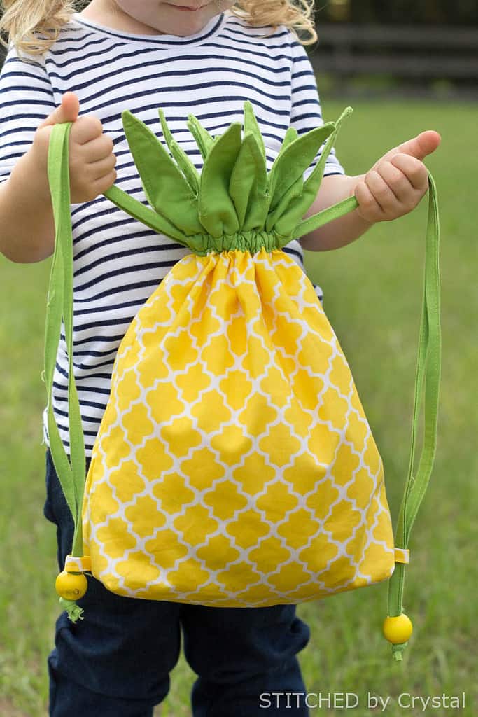 Pineapple drawstring backpack