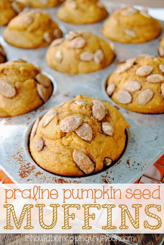 Praline pumpkin seed muffins