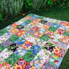 Pretty garden lap quilt