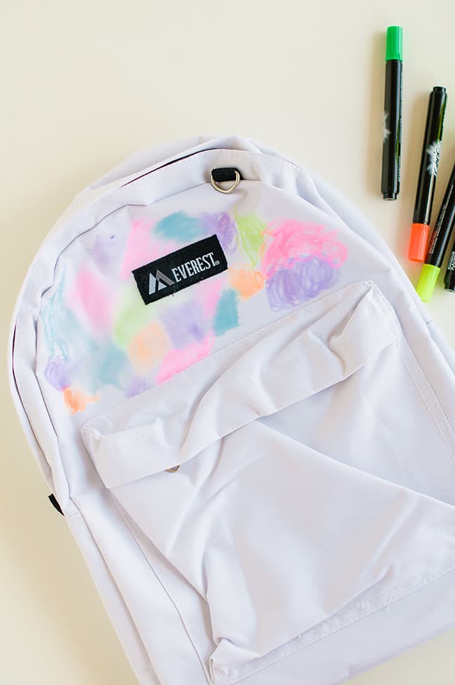 Rainbow watercolour backpack