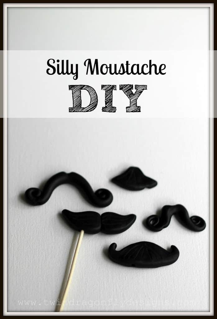 Silly moustaches on sticks