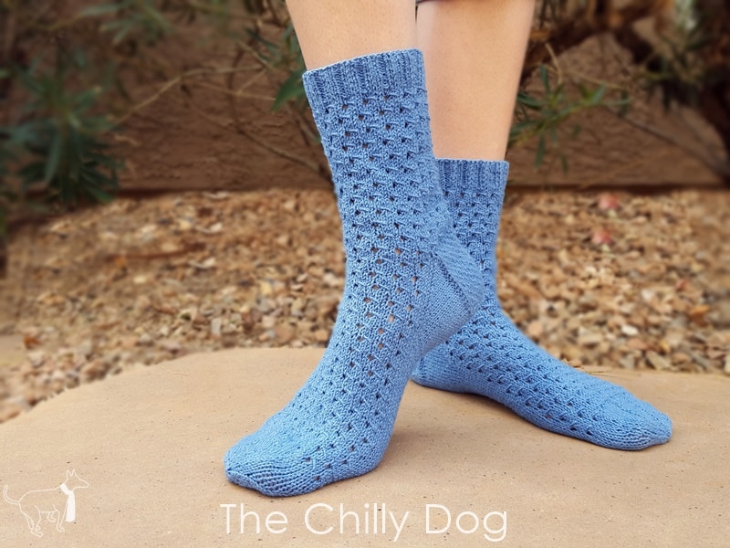 Pansy Path Knit Sock Pattern