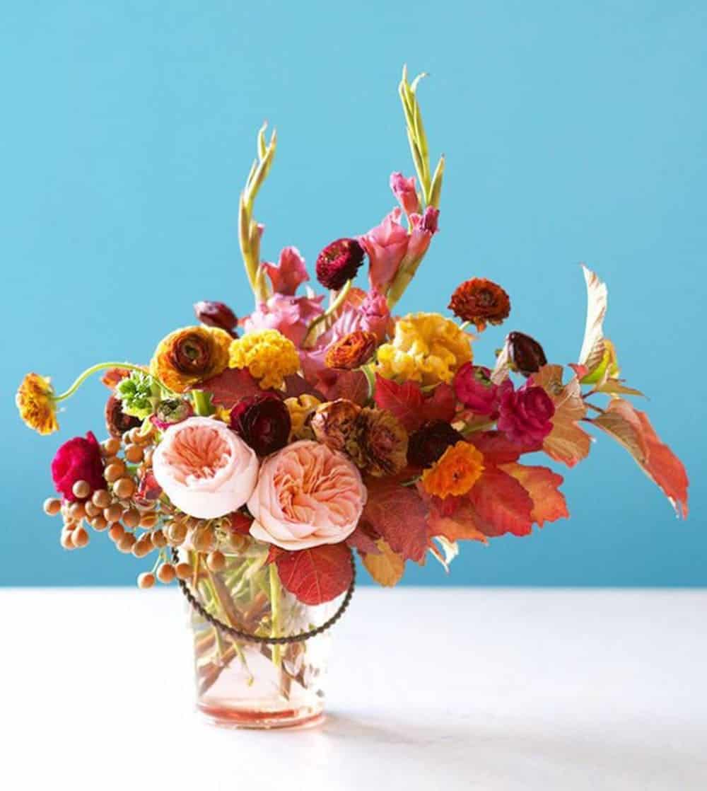 Fall Floral Arrangement - Unique DIY Thanksgiving Centerpiece