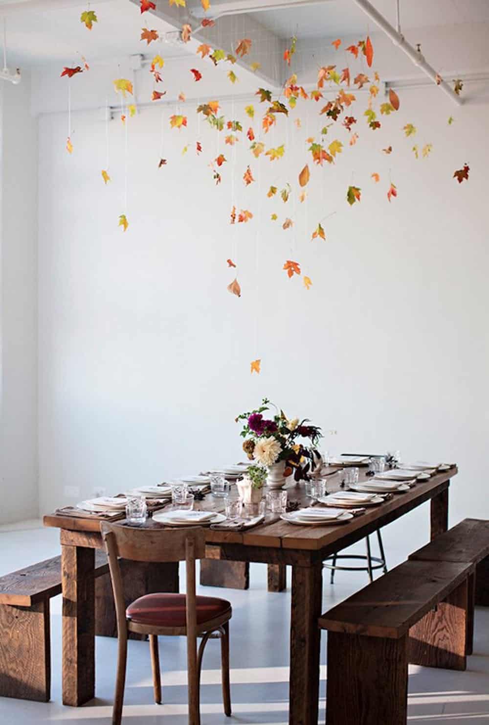 Leaf Chandelier - Thanksgiving Home Decor