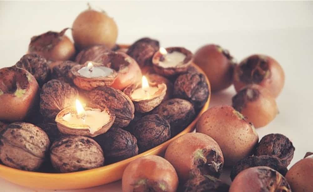 Tealight Nuts - Thanksgiving Table Centerpiece