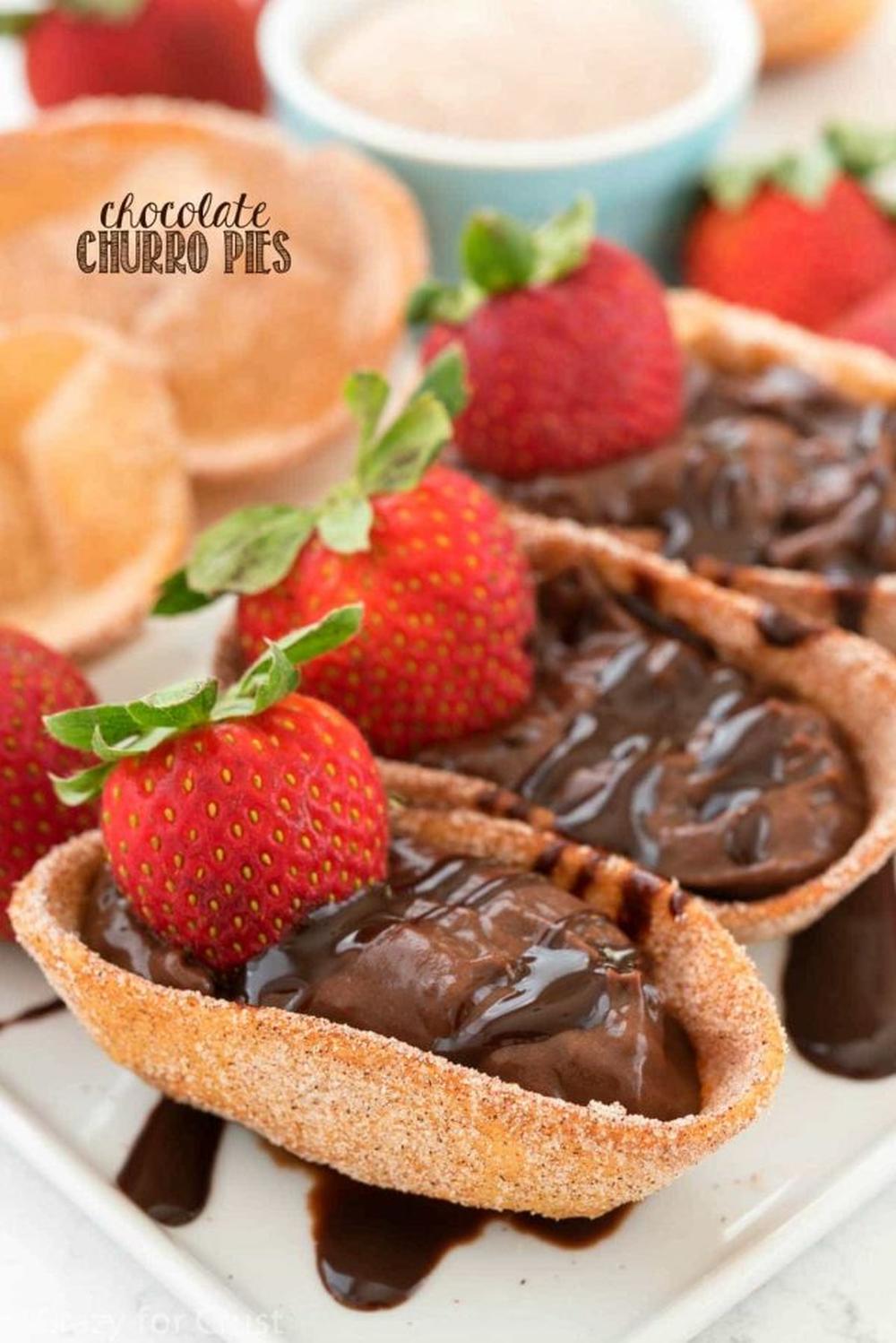 Chocolate churro pies thanksgiving dessert ideas