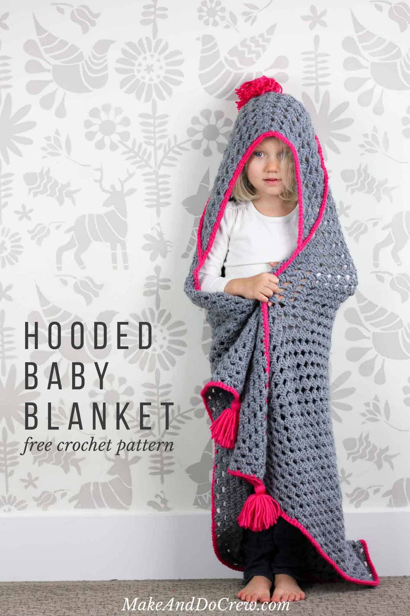 Crochet hooded blanket