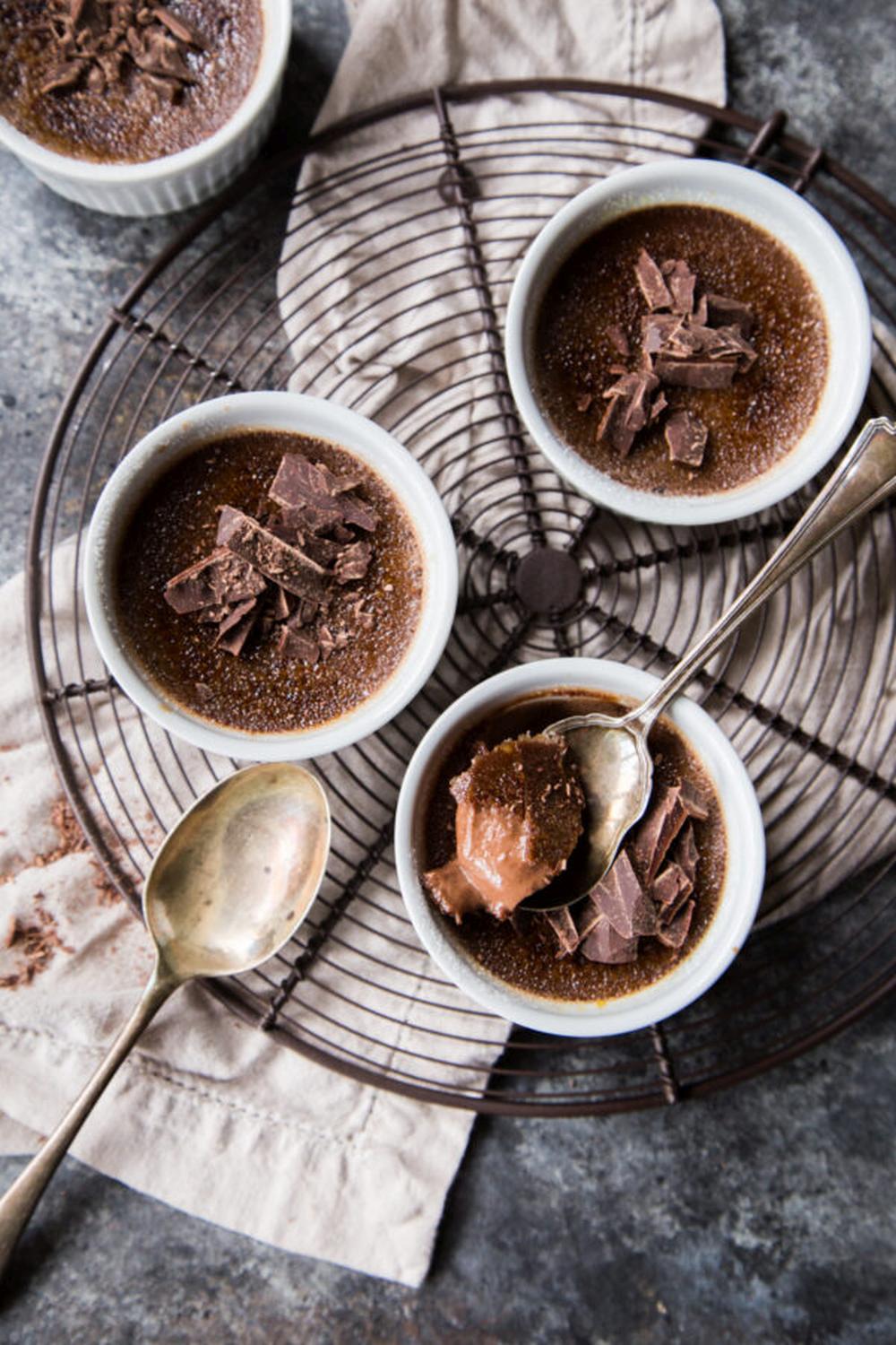 Double chocolate creme brulee thanksgiving desserts
