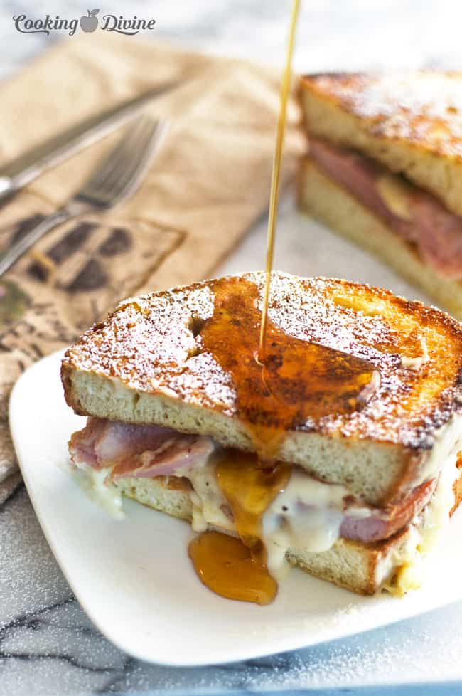 French toast croque monsieur sandwiche
