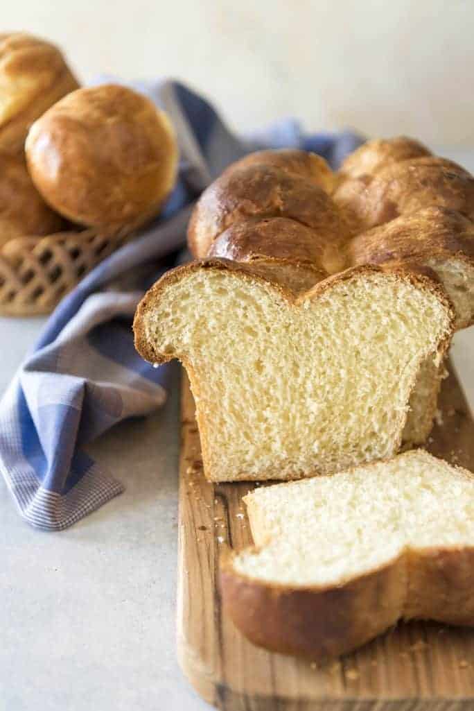 Homemade brioche bread