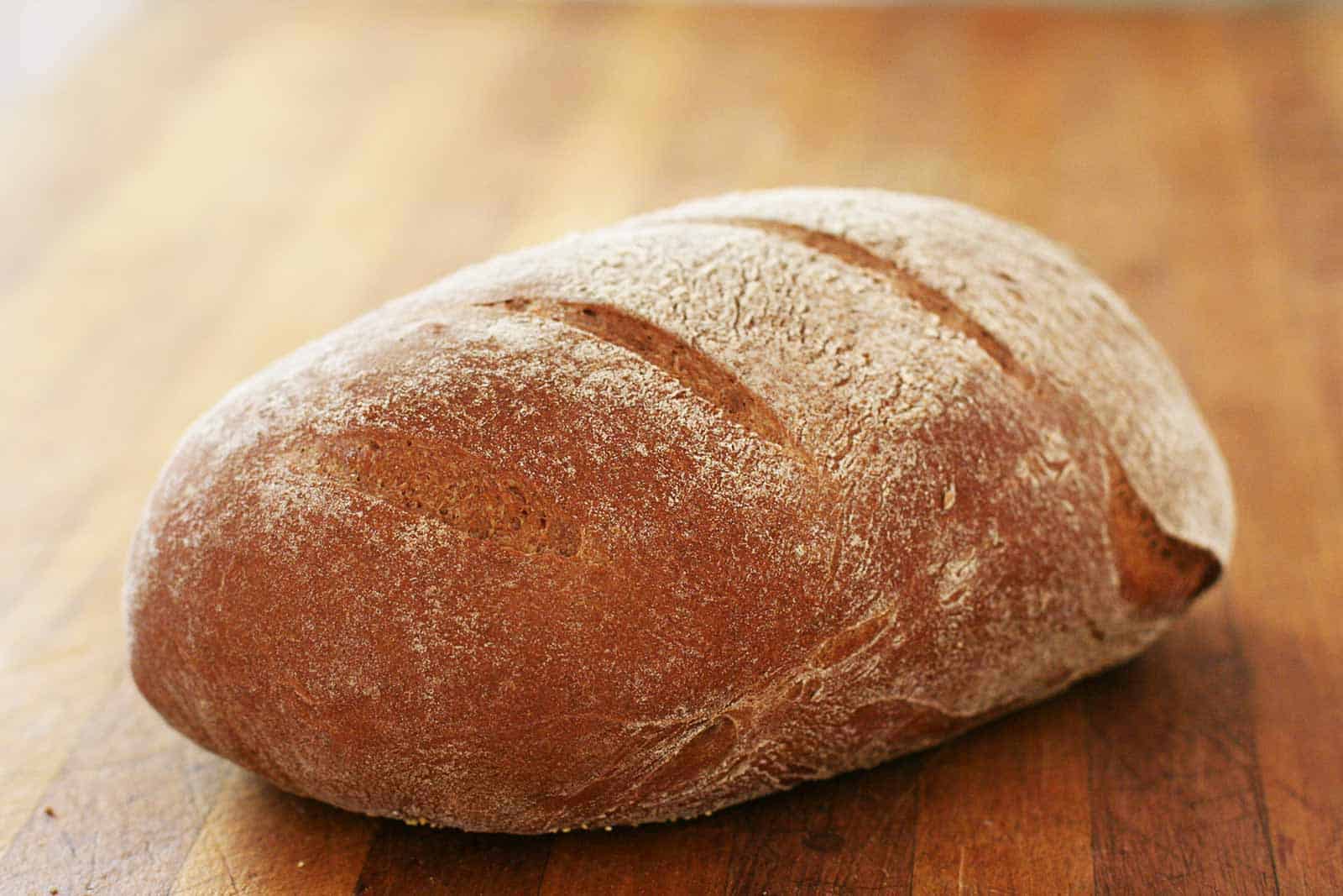 Homemade light rye bread