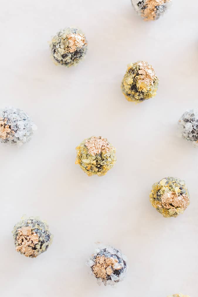 Metallic geode cake truffles