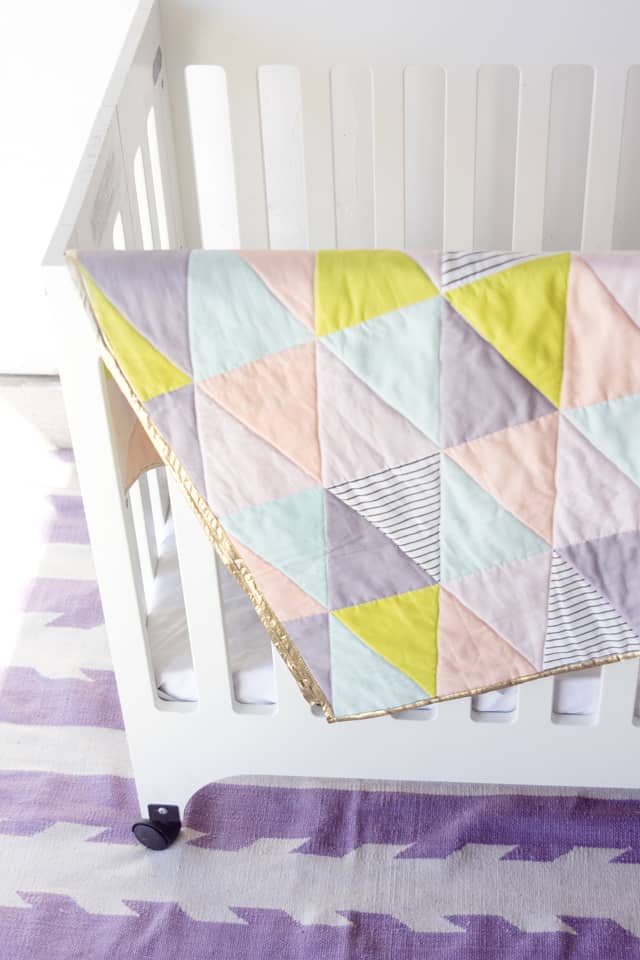 One hour triangle quilt
