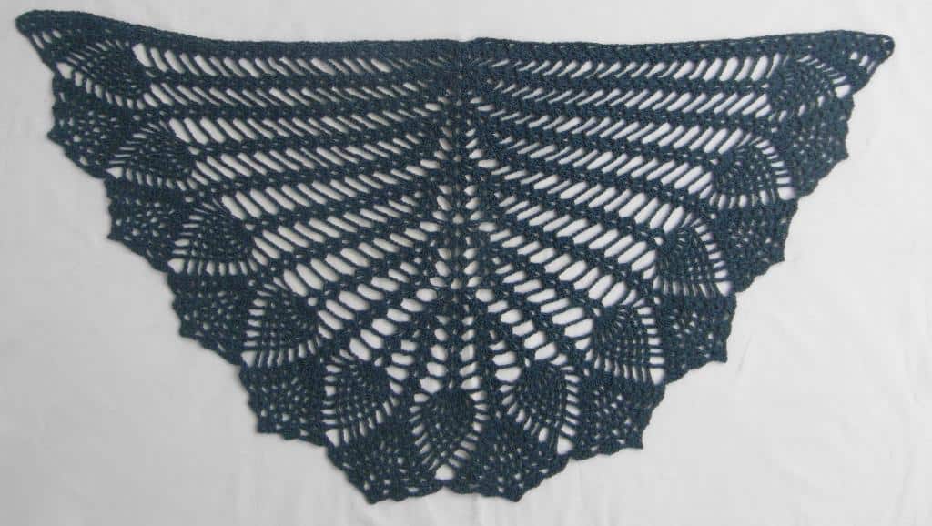 Pineapple crochet shawl
