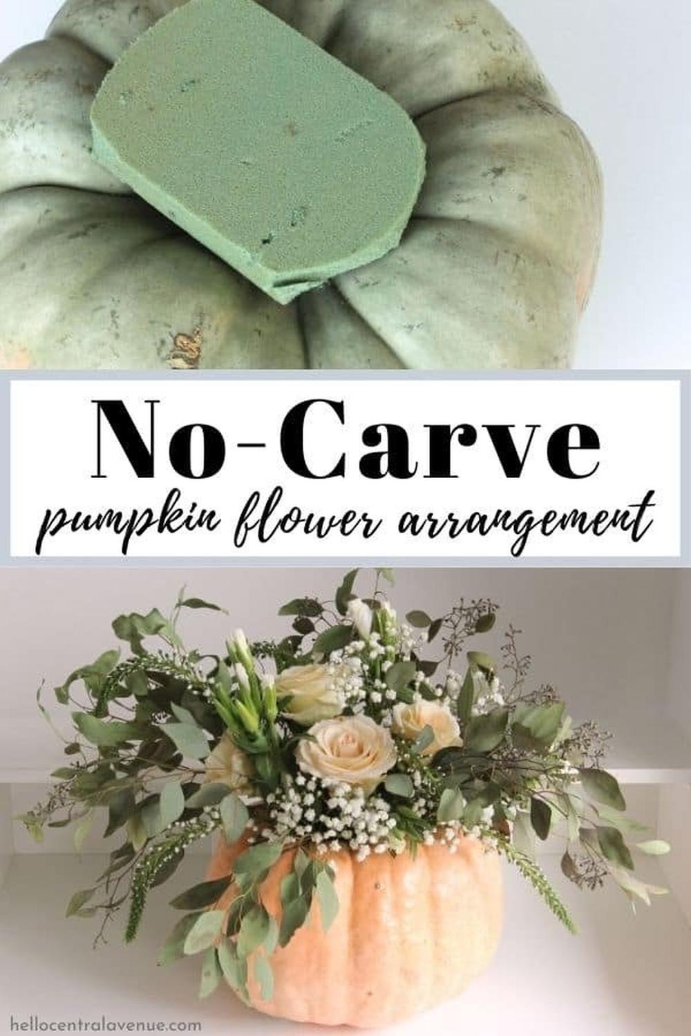 Pumpkin flower arrangement thanksgiving centerpiece ideas