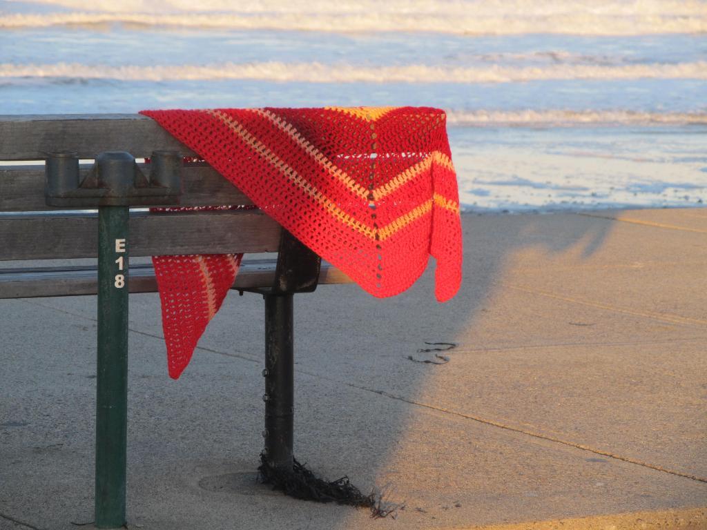 Three triangles crochet shawl