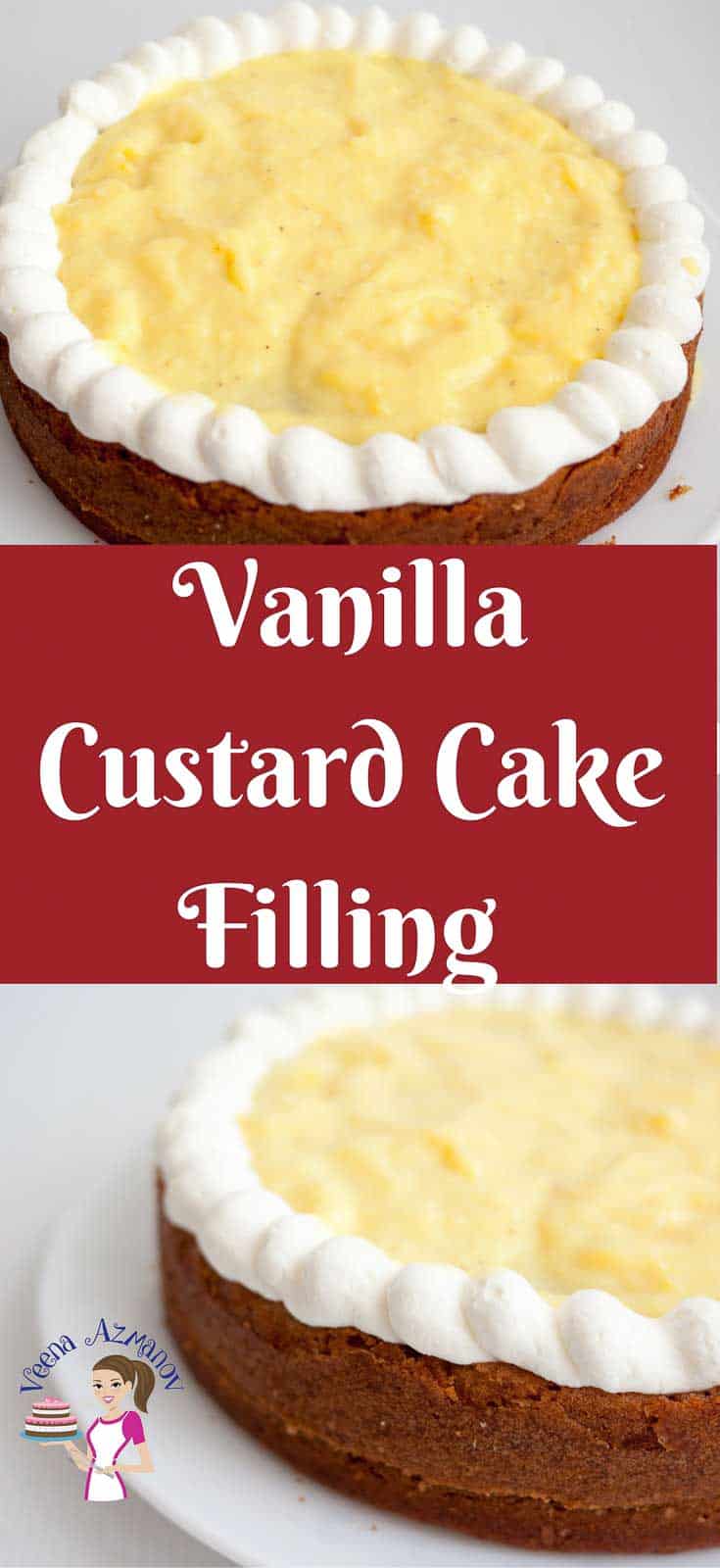 Vanilla custard cake filling
