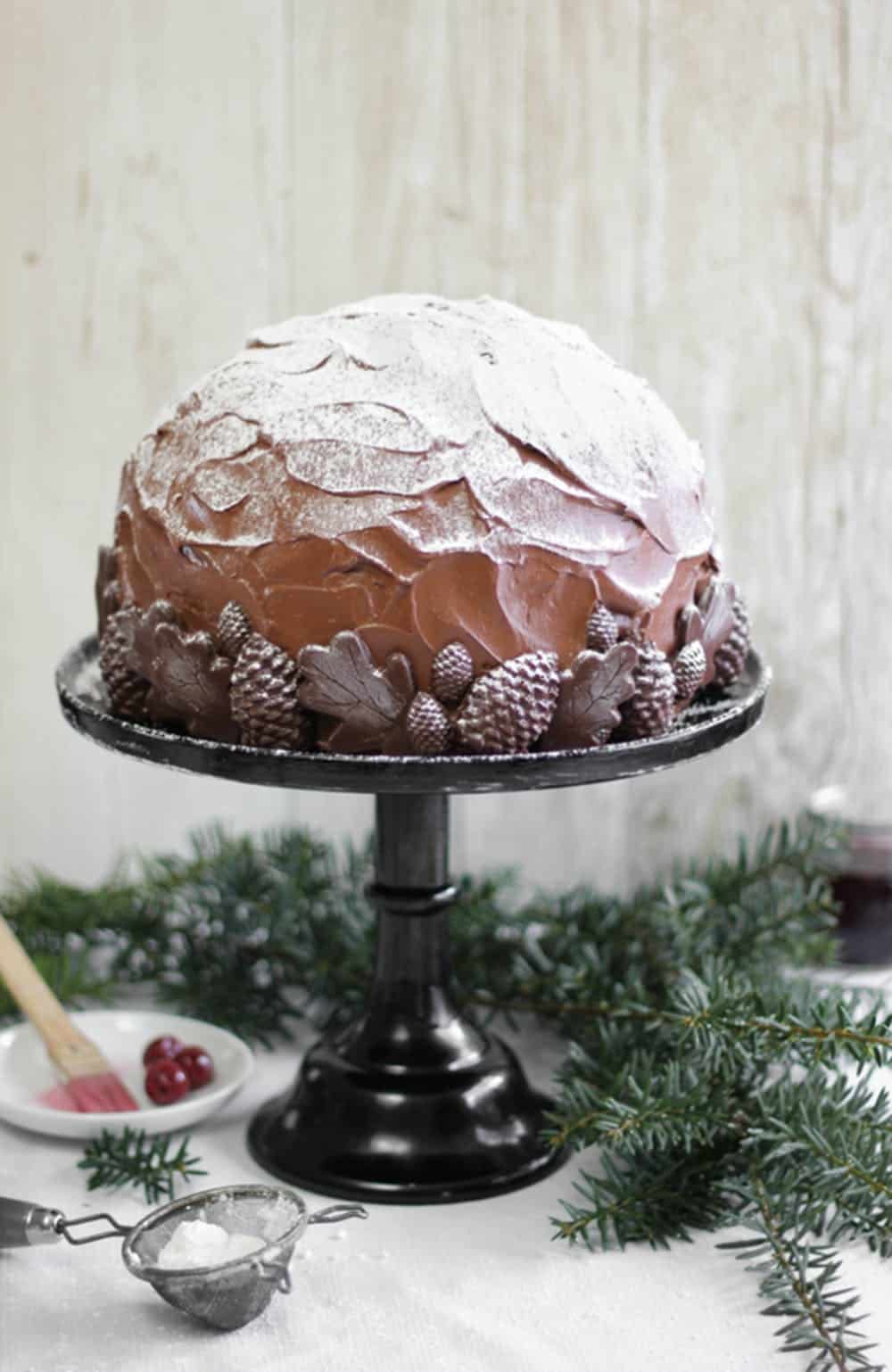 Black Forest Dome Christmas Dessert
