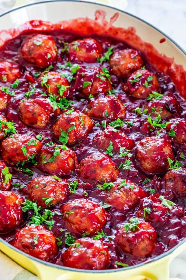 Cranberry Meatballs - Christmas Party Food