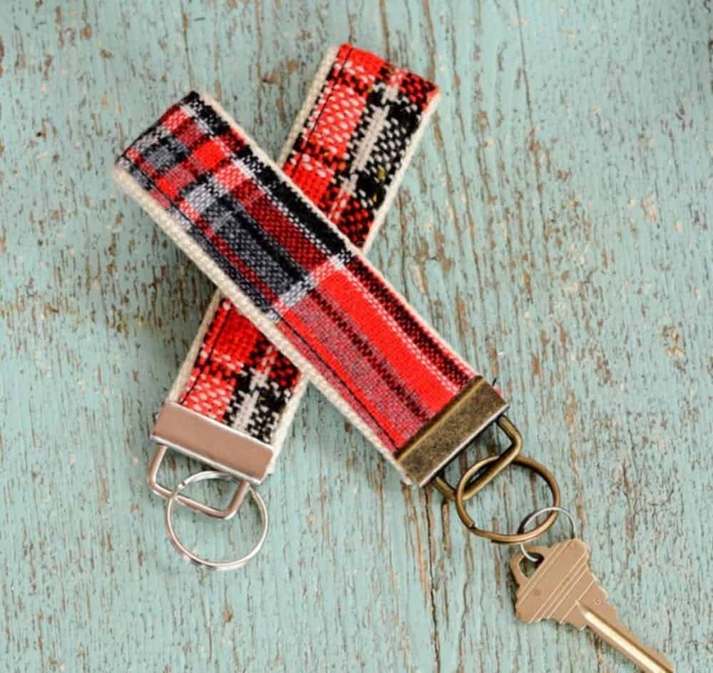 Fabric keychains sewing project