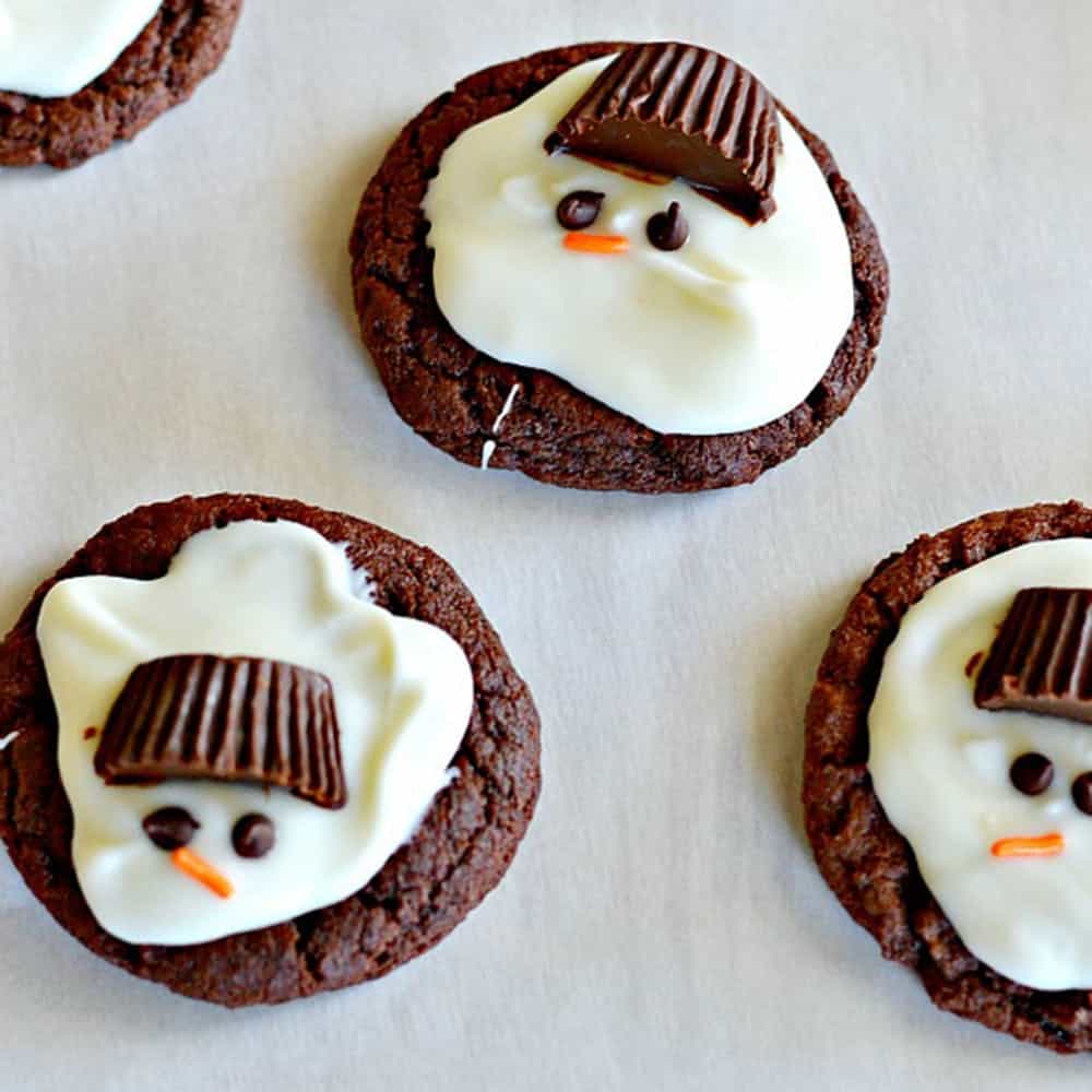 Melting Snowmen Cookies - Cute Christmas Cookies