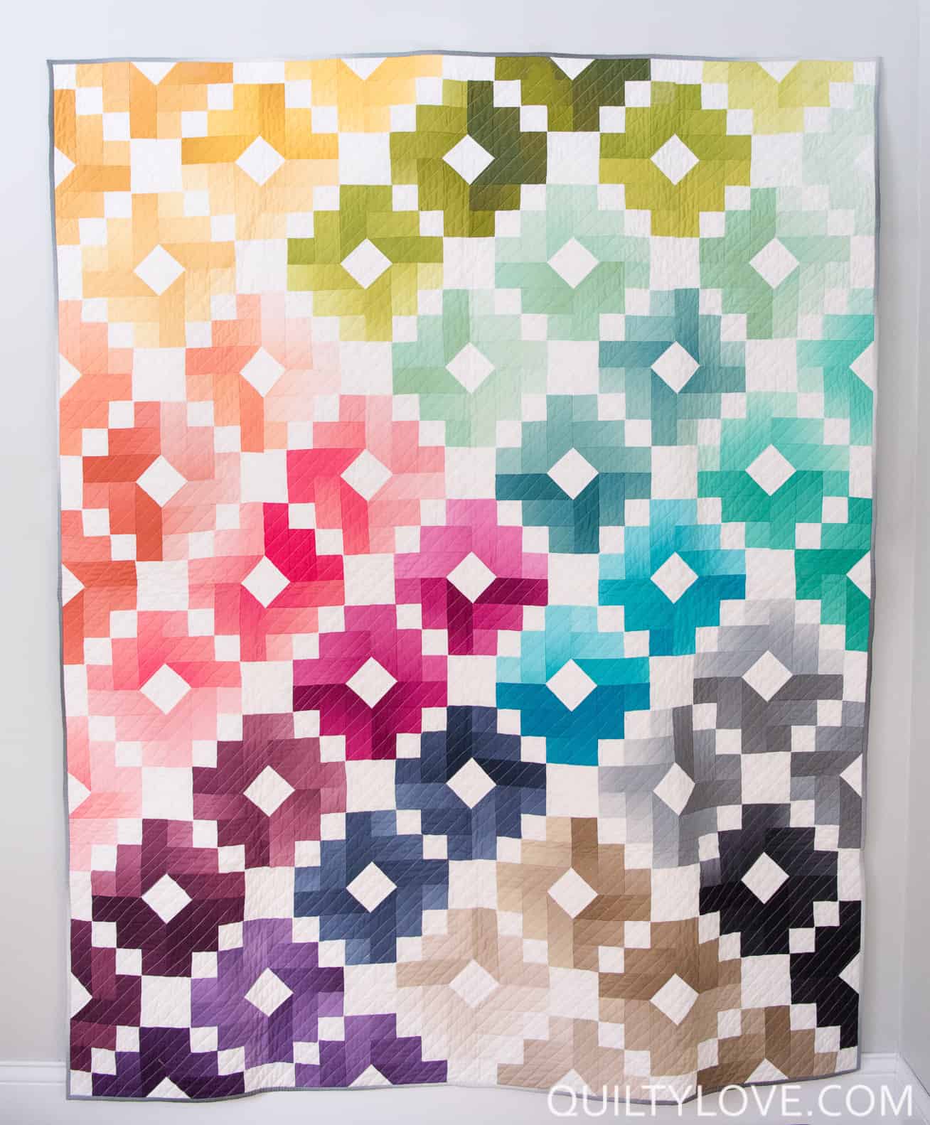 Ombre gem quilt pattern