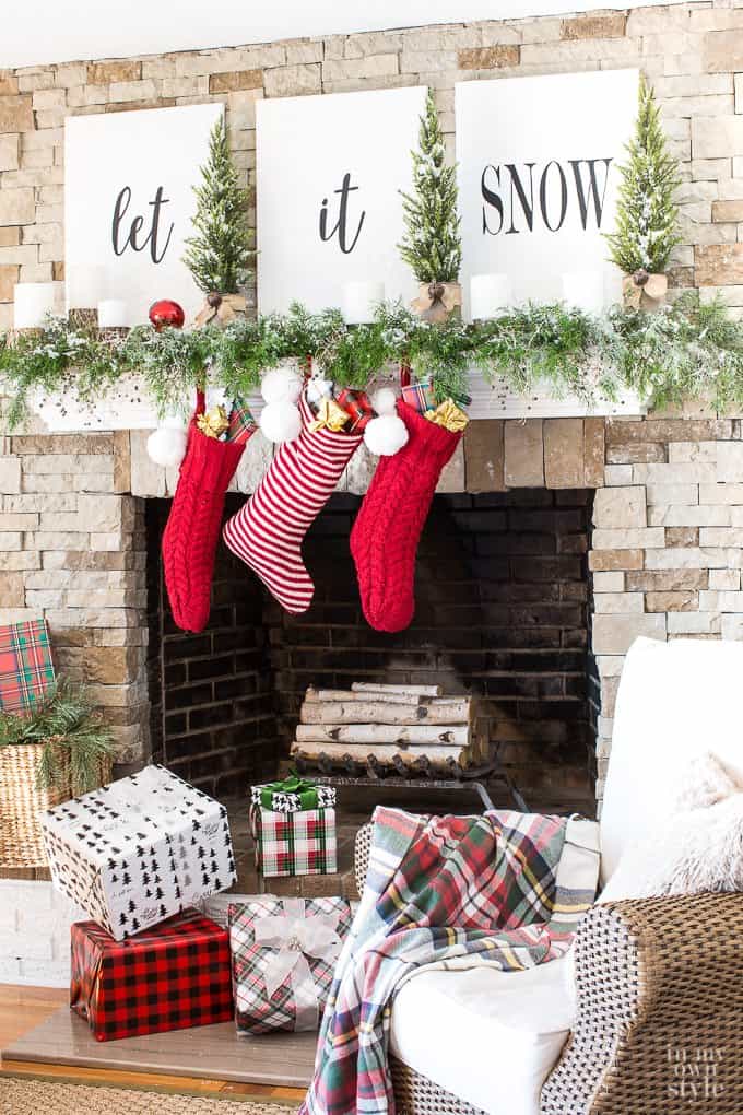Christmas mantel decorating ideas