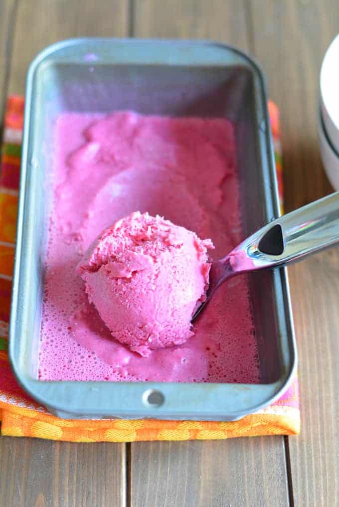 Cranberry lime frozen greek yogurt