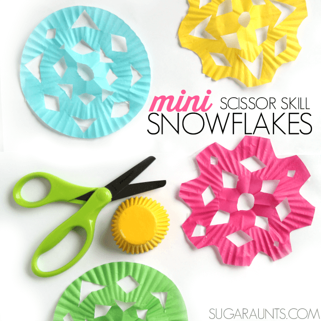 Cupcake liner snowflakes