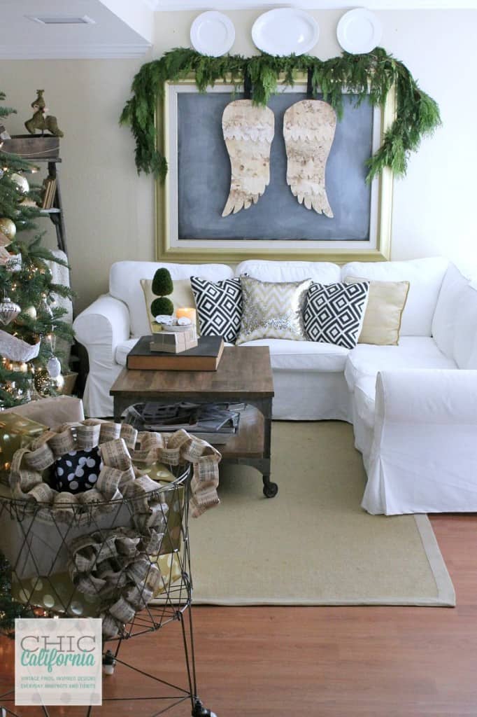 Birch Bark Angel Wings - Christmas Wall Decor