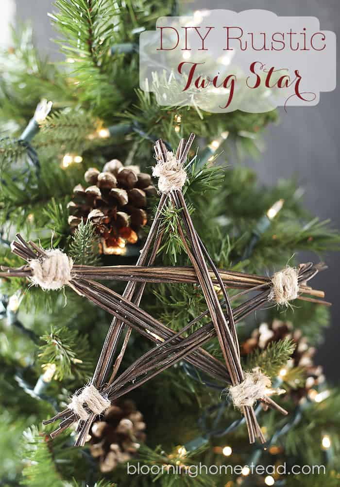 Twig Star Rustic Christmas Tree Decorations