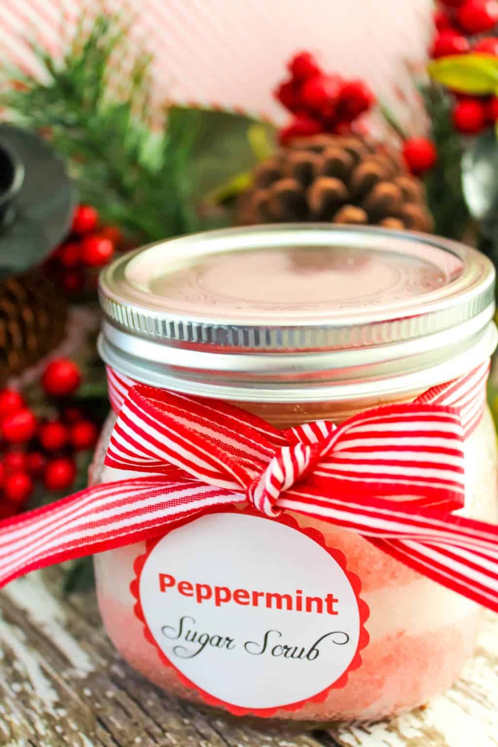 DIY Peppermint Sugar Scrub - Teacher Christmas Gift Idea