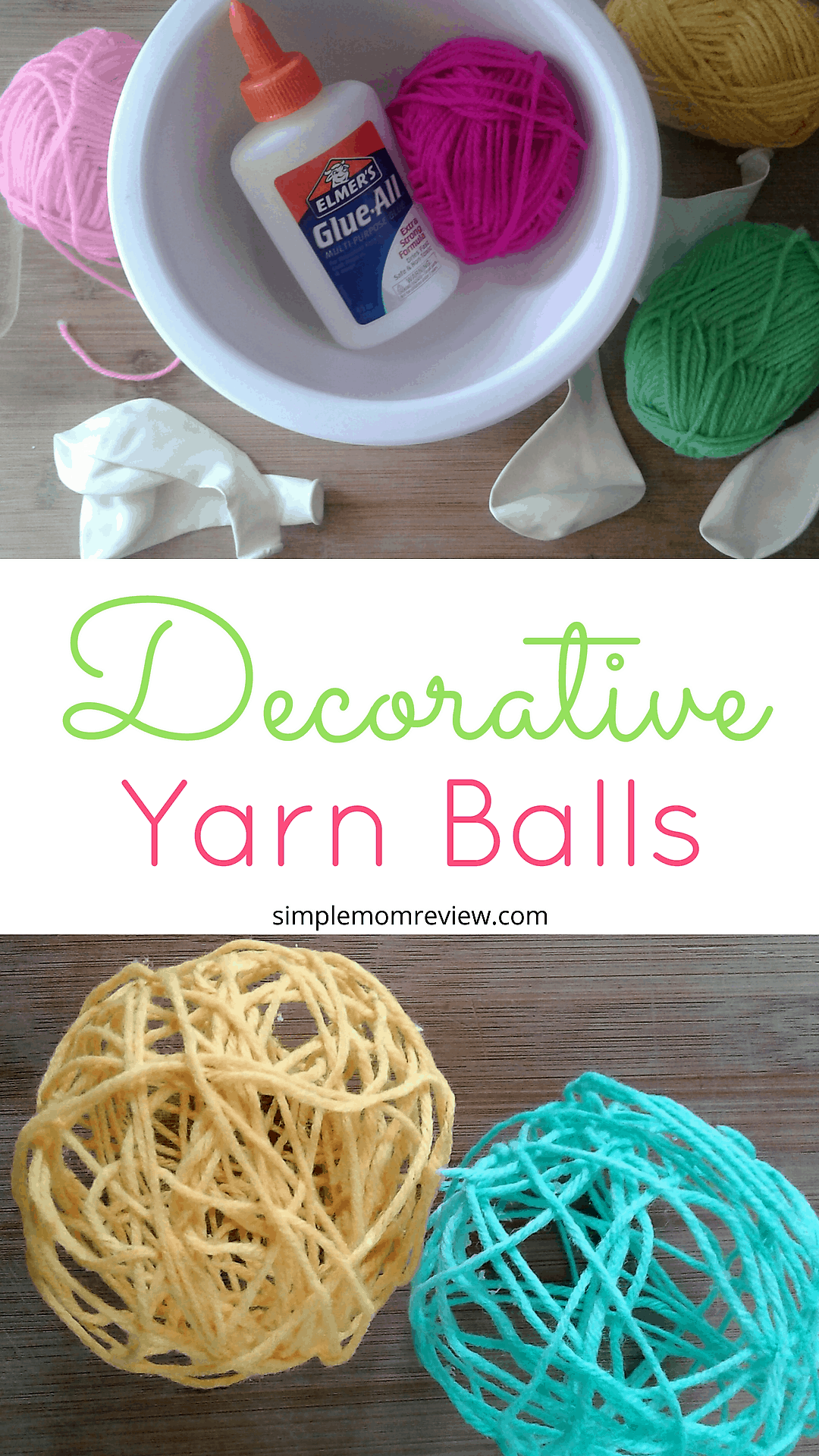Decorative yarn balls