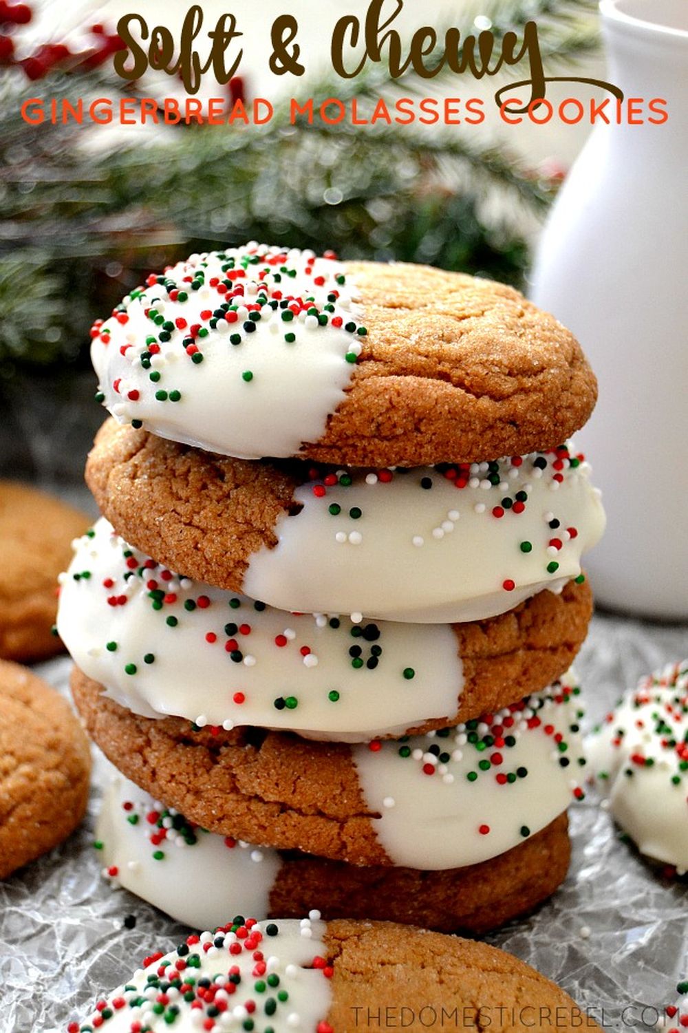 Gingerbread molasses cookies christmas cookie recipes