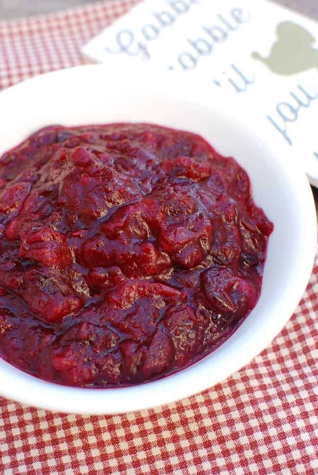 Healthy cranberry sauce