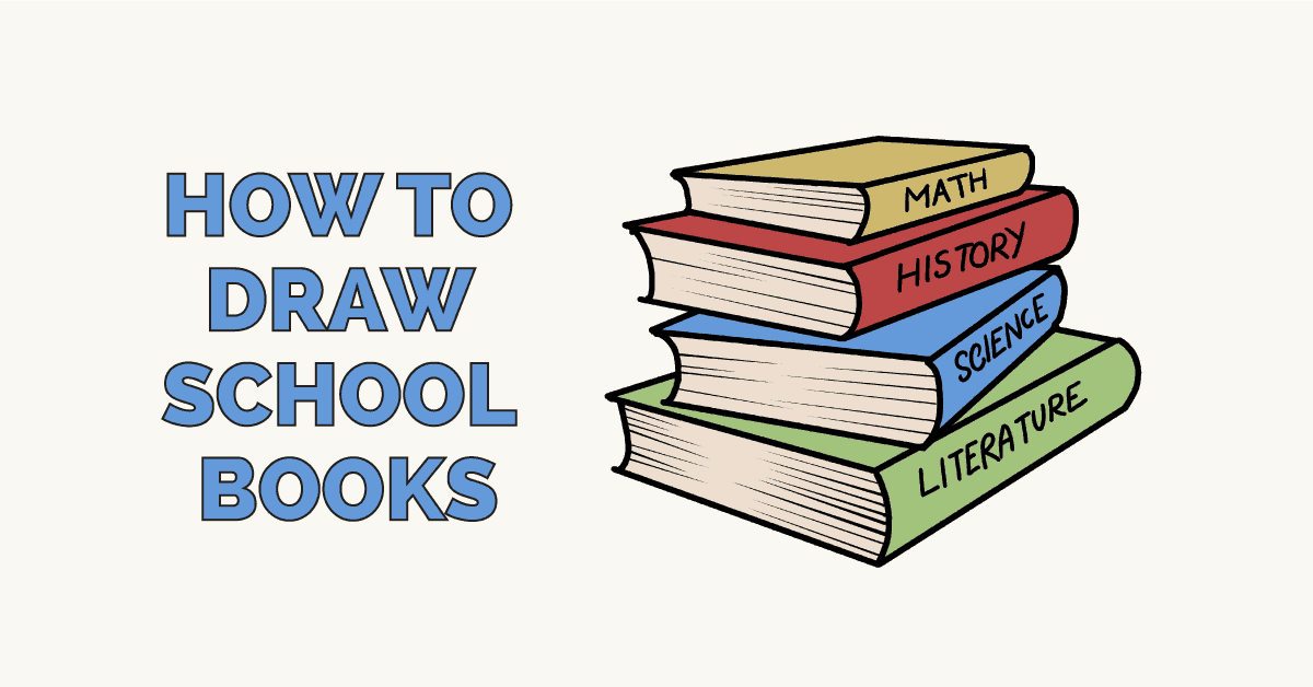 How to draw school books