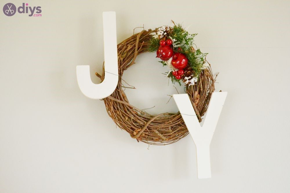 Joy holiday wreath front porch christmas decorations
