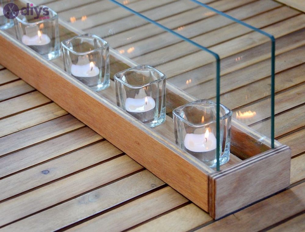 Modern votive candle holders christmas table centerpiece 
