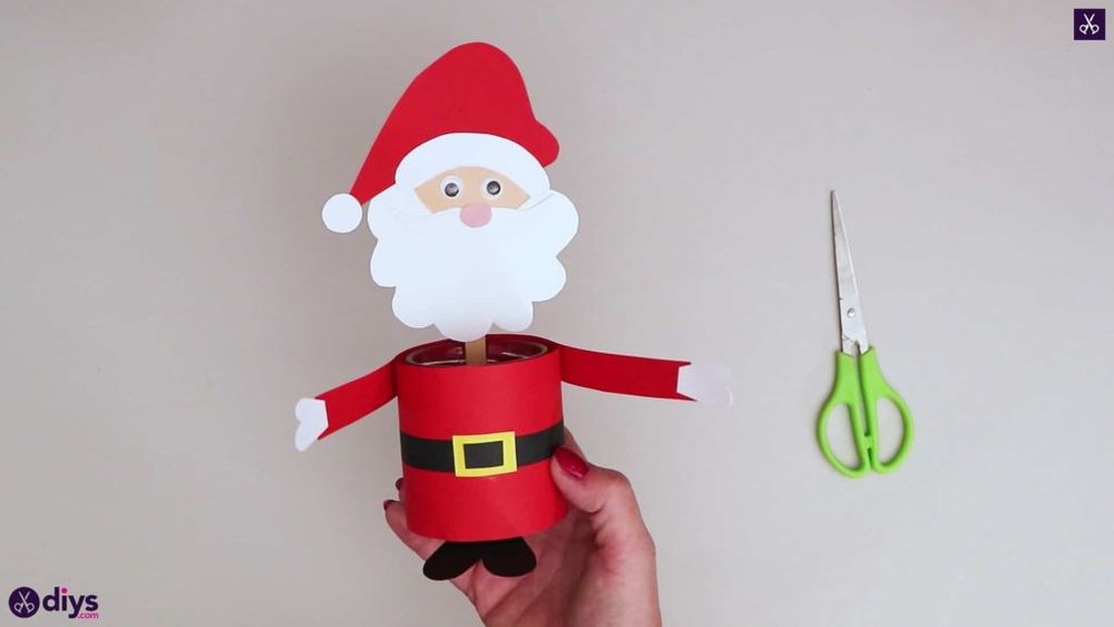Paper santa candy holder christmas decoration ideas