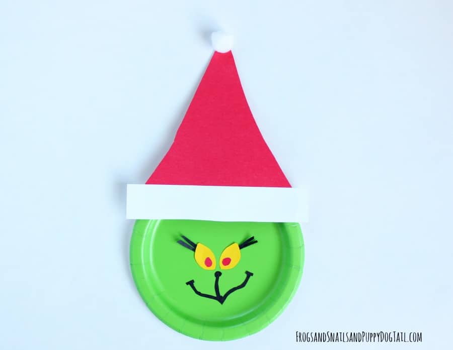 Paper plate grinch