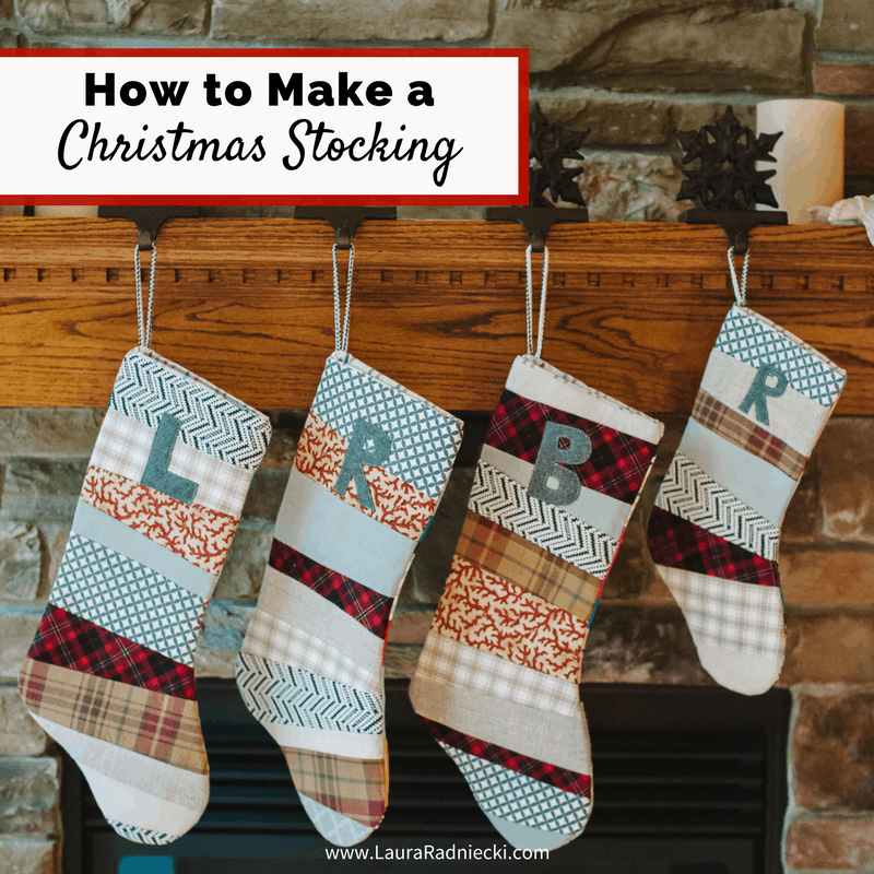 Patchwork Monogrammed Christmas Stockings