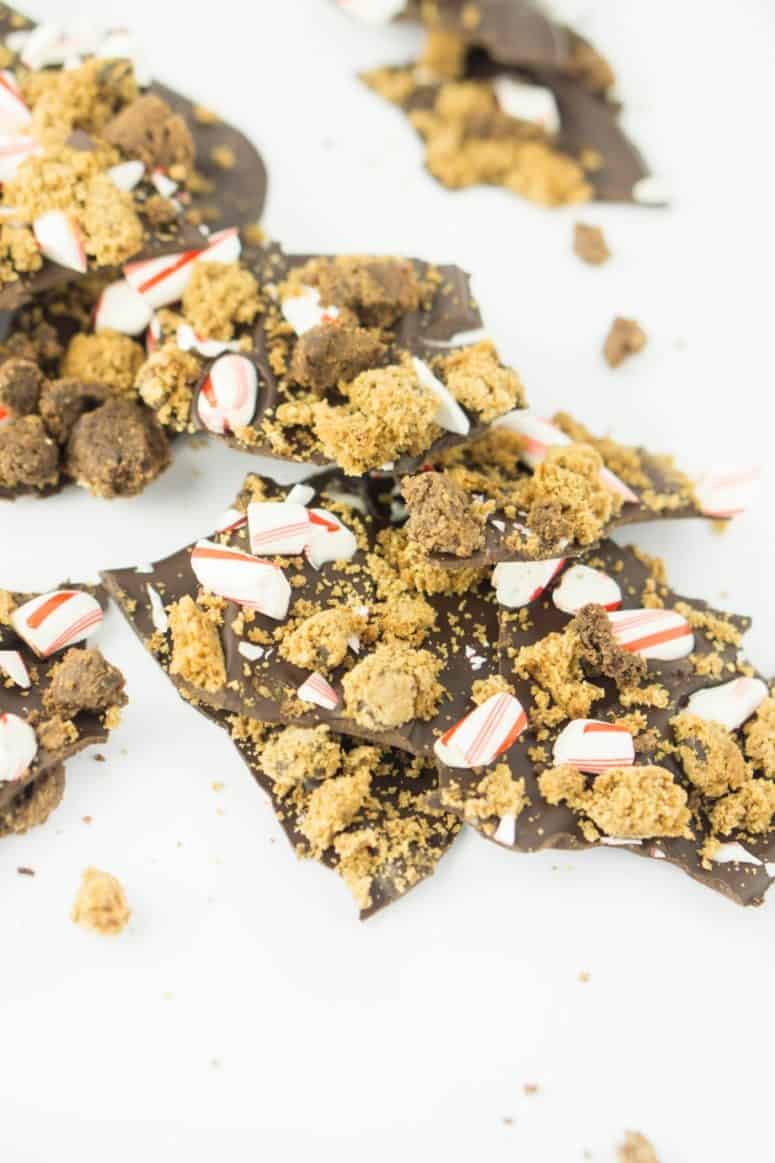 Peppermint cookie chocolate bark