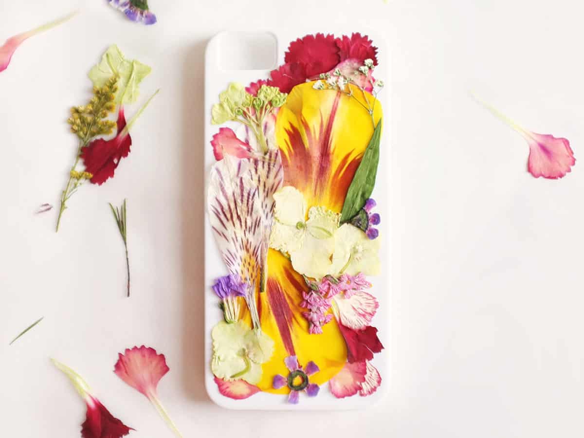 Pressed flower iphone case