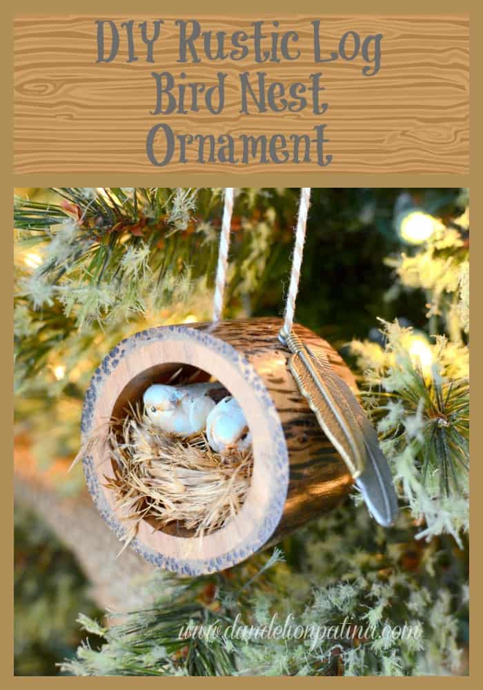 Bird's Nest Rustic Ornaments